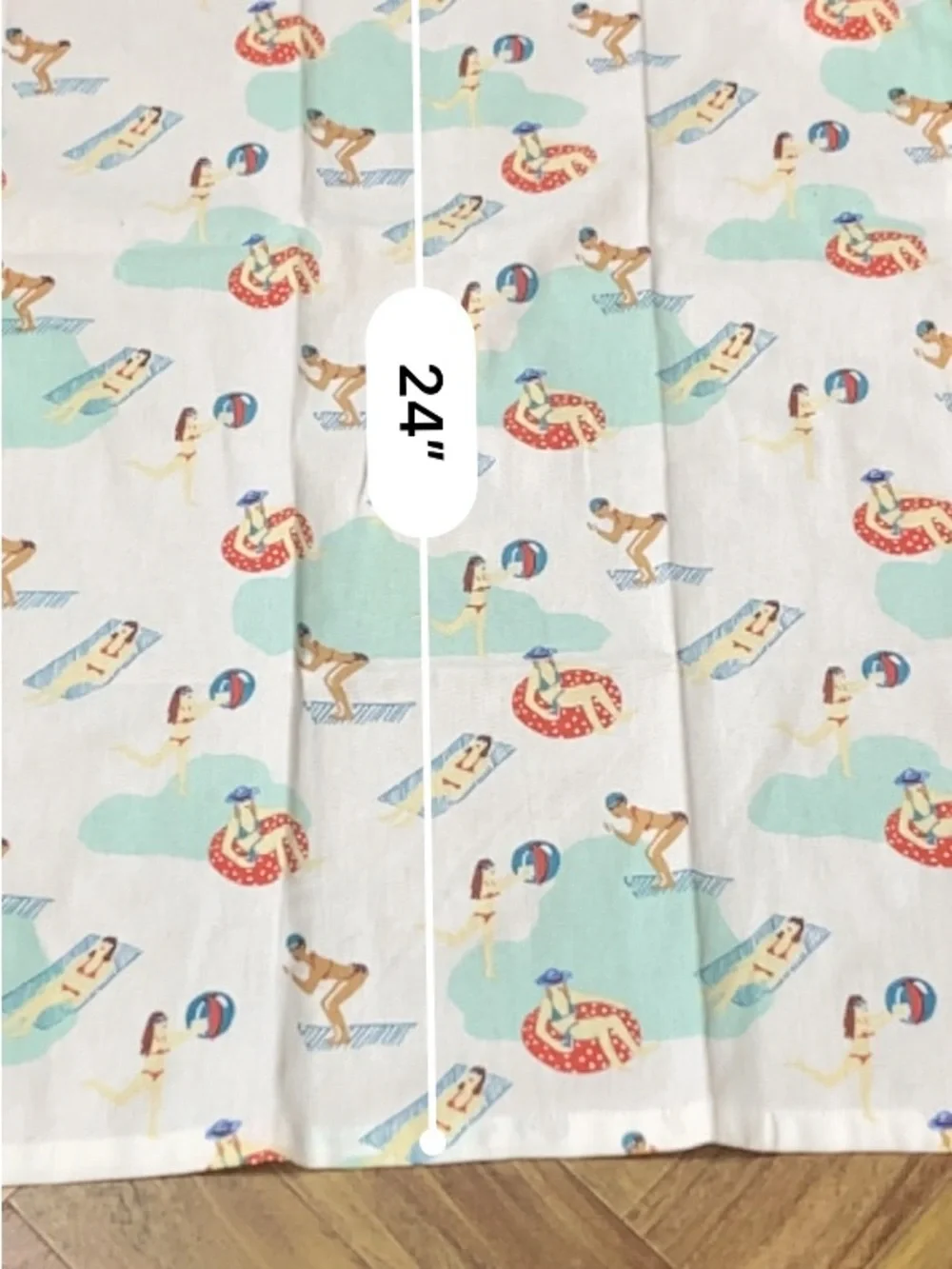 Tag LTD Beach Kitchen Tea Towel Swimmers Pool Coastal Decor 17.5x24 Linen UNUSED